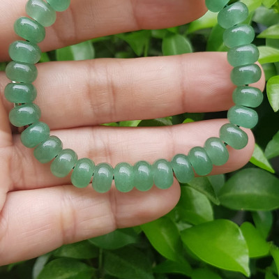 Vòng tay nữ đá thạch anh xanh đồng tiền bánh xe may mắn đẹp Vòng size hạt 8mm Hợp nữ mệnh mộc mệnh hoả mệnh thuỷ  đeo xinh đẹp may mắn tài lộc 