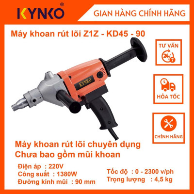 Máy khoan rút lõi cầm tay chính hãng Kynko Z1Z- KD45 -90 # 6451 siêu khỏe