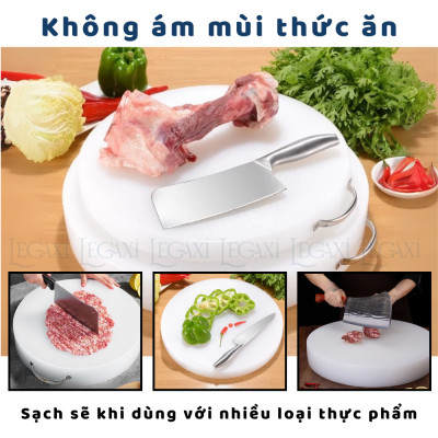 Thớt Nhựa 40x5cm Có Quai Xách, Nhựa PE Nguyên Khối Kháng Khuẩn Cắt Thịt Rau Củ Cho Gia Đình Nhà Hàng