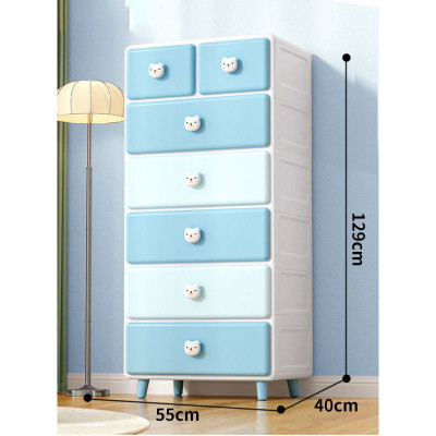 Tủ Đựng Đồ Cho Bé Nhiều Ngăn-Tủ Nhựa Đa Năng Gấu Thỏ 4 Tầng, Đựng Quần Áo Đồ Dùng Trẻ Em