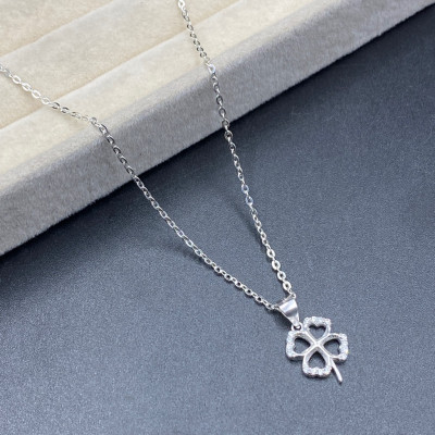 Dây Chuyền Bạc Nữ Mặt Cỏ 4 Lá May Mắn Bạc Hiểu Minh DMD557