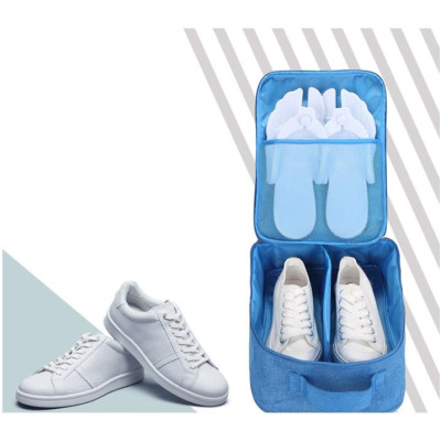 [KoSuyTu] Túi Đựng Giày Dép Du Lịch 3 Ngăn, Chất Liệu Chống Thấm Nước, Có Khe Gài Tay Kéo Vali Tiện Lợi