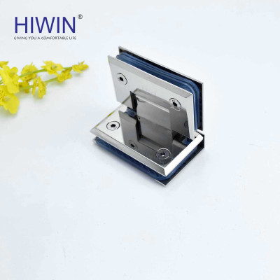 Tên gọi: Bản lề phòng tắm kính 90 độ cạnh vát mặt gương inox 304 Hiwin HG-011 (dày 5 mm)