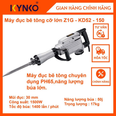 Máy đục bê tông cầm tay cỡ lớn PH65 chính hãng Kynko Z1G- KD52 -150 # 6521 siêu khỏe