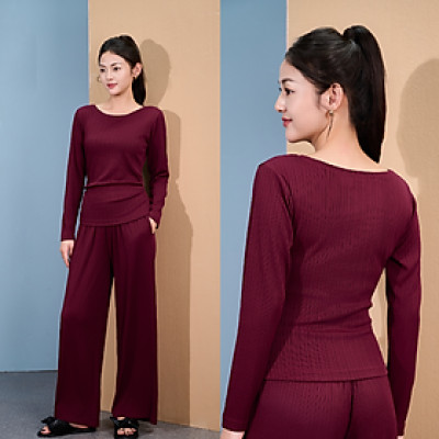 LAROMA Bộ Quần Áo Thu Đông Cổ Thấp Cho Nữ | Basic - Trẻ Trung - Giữ Ấm - Vải Thơm - Kháng Khuẩn - Mềm Mại - Co Dãn