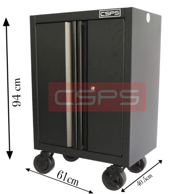 Tủ dụng cụ CSPS 61cm - 00 hộc kéo màu đen kèm bánh xe