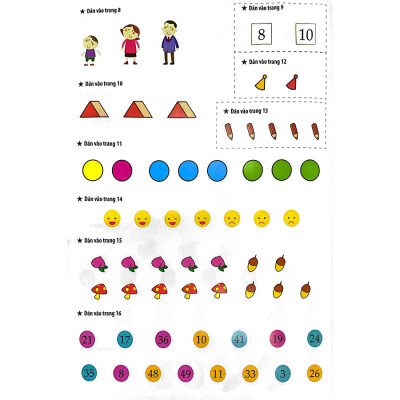 Dạo  chơi cùng Toán học - Trò chơi dán giấy 5 - 6 tuổi  