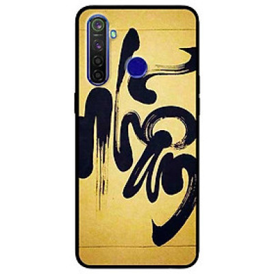 Ốp lưng dành cho Realme 6i mẫu Thư Pháp NHẪN Nền Vàng