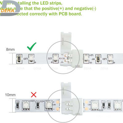 Đầu nối thẳng 4 chân cho led dây dán 5050 RGB đổi màu connector 4P pin 10 mm  trang trí dán tường thạch cao, cây máy tính, màn hình, ti vi, TV, Gaming, Tiktok dán tường, chống nước bền đẹp- Chính hãng DEHA
