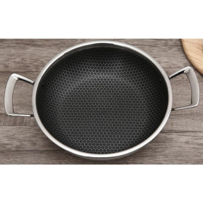 CHẢO TỔ ONG 2 QUAI MẪU MỚI SIZE 28 - 30CM, CHẢO TỔ ONG ĐÁY PHẲNG 2 QUAI MẪU MỚI