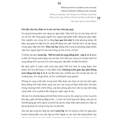 Level Up - 100 Trò Chơi Từ Vựng Tiếng Anh - Lớp 4