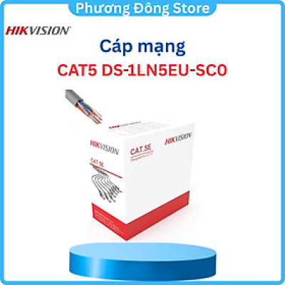 Cáp mạng CAT5 8 Lõi đồng HIKVISION DS-1LN5EU-SC0 - Hàng chính hãng