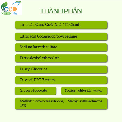 Nước rửa tay ECOCARE 4L tinh dầu thiên nhiên hữu cơ, nước rửa tay tạo bọt, không khô da tay