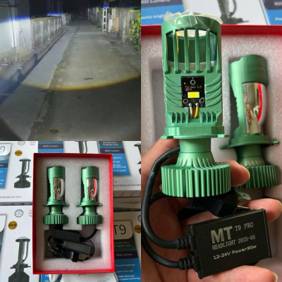 Đèn Pha LED Bi Cầu T9 Pro 90W – Siêu Sáng Cực Bền, Lắp Xe Máy Ô Tô Không Cần Độ – Giá Tốt