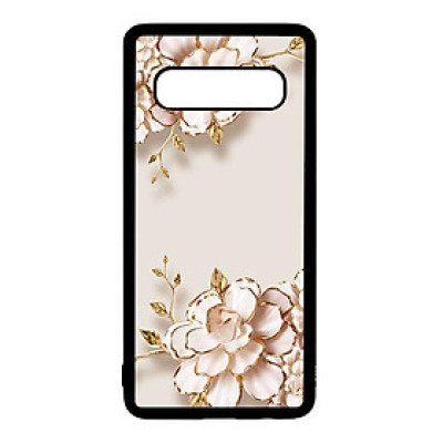 Ốp lưng điện thoại dành cho Samsung S10 Plus Tranh Hoa Nền Trắng