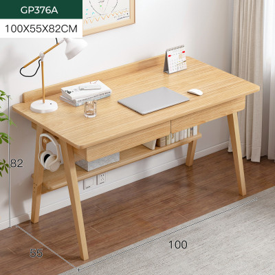 Bàn làm việc, bàn học thiết kế đa năng kèm ngăn kéo và kệ để đồ chất liệu gỗ MDF thương hiệu IGA - GP376