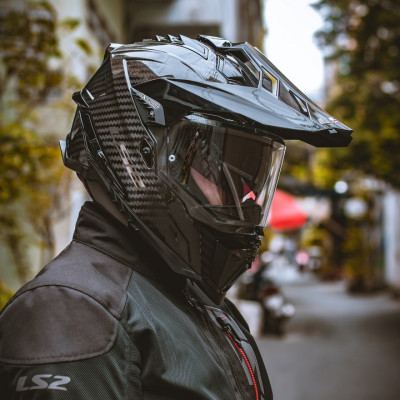 MŨ BẢO HIỂM CÀO CÀO DUAL SPORT LS2 MX701 EXPLORER CARBON - GARA20