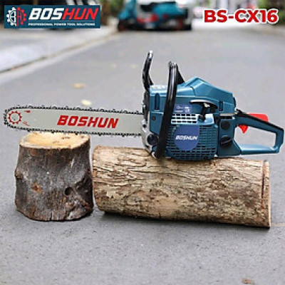 Máy Cưa Xích Chạy Xăng BOSHUN BS-CX16, Lam xích dài 16INCH, Bơm nhớt tự động - Động cơ xăng 2 thì 58CC mạnh mẽ