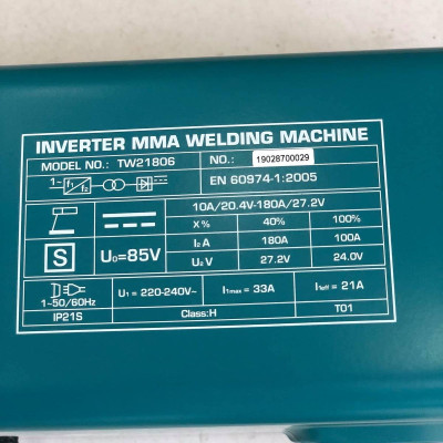 MÁY HÀN MMA INVERTER (1.6 – 4.0 MM) TOTAL TW21806 - HÀNG CHÍNH HÃNG