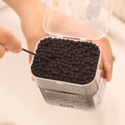 Set 02 Hộp tăm bông lấy ráy tai Than hoạt tính 180P - Hàng nội địa Nhật Bản