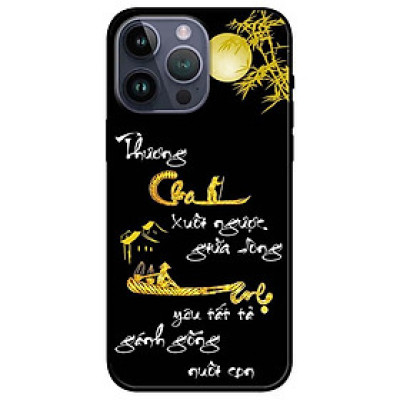 Ốp lưng dành cho Iphone 14 - Iphone 14 Plus - Iphone 14 Pro - Iphone 14 Pro Max - Thư Pháp Cha Mẹ Trăng Vàng