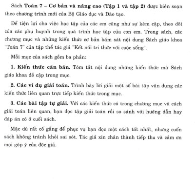 Toán Cơ Bản Và Nâng Cao Lớp 7 - Tập 2 (Bám Sát SGK Kết Nối Tri Thức Với Cuộc Sống) _HA