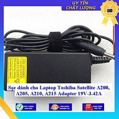 Sạc dùng cho Laptop Toshiba Satellite A200 A205 A210 A215 Adapter 19V-3.42A - Hàng Nhập Khẩu New Seal
