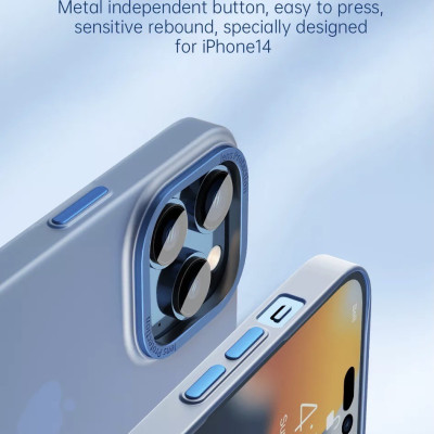 Ốp Wiwu Ultra Thin Frosted phone case UTFC-103 Cho Iphone 14 được làm bằng PC mờ, thiết kế trong suốt, chống oxy hóa, không dễ ố vàng - Hàng Chính Hãng