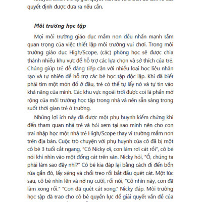 Sách Cẩm nang giáo dục mầm non theo cách tiếp cận High/Scope