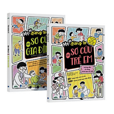 Sách - Combo Mẹ Ơi Đừng Lo Sơ Cứu Cho Trẻ Em + Mẹ Ơi Đừng Lo Sơ Cứu Trong Gia Đình - NXB Dân Trí