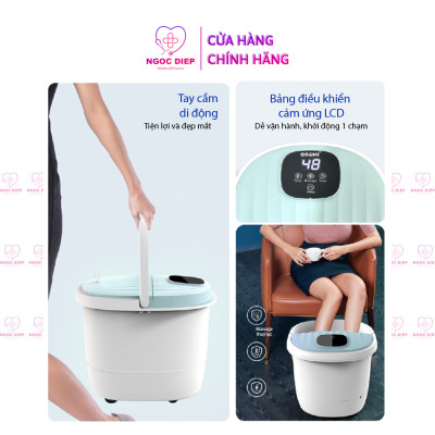Máy massage chân tự động cao cấp OROMI ORM-KW999 - Máy mát-xa thư giãn có ngăn đựng thảo dược