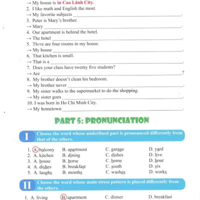 Bài Tập Bổ Trợ Toàn Diện Tiếng Anh 6