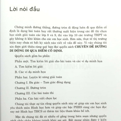 Chuyên Đề Đường Di Động Đi Qua Điểm Cố Định (Sách Bồi Dưỡng Học Sinh Khá, Giỏi Lớp 8 Và Lớp 9)