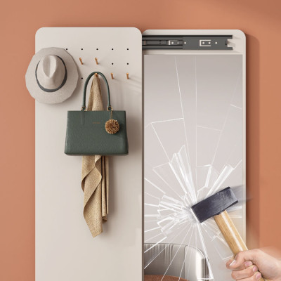 Gương toàn thân treo tường đa năng có móc để đồ tiện dụng tiết kiệm không gian thương hiệu IGA - GP263