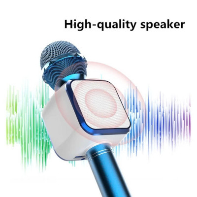 Micro Karaoke Bluetooth kèm loa kết nối điện thoại, máy tính bảng Hát Không Dây, Nghe Nhạc, Hỗ Trợ Kết Nối Thẻ Nhớ, USB Pin sạc MÀU ĐEN - Hàng Chính Hãng