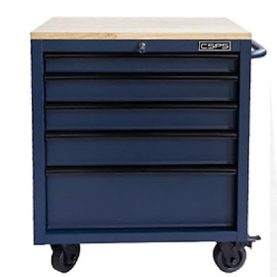 Tủ dụng cụ CSPS 76cm - 05 hộc kéo không nâng hạ màu xanh