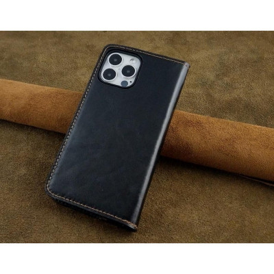 Bao Da cho điện thoại 12 Pro Max 13 pro max 14 pro max Handmade Cổ Điển Da Bò Thật