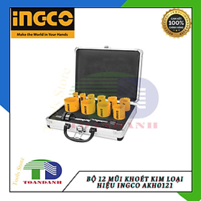 Bộ 12 mũi khoét kim loại hiệu Ingco AKH0121