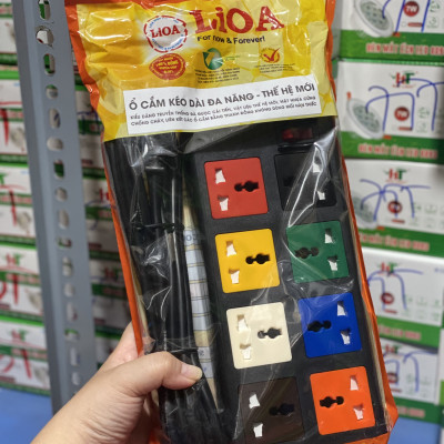 Ổ cắm kéo dài đa năng LiOA 8 ổ cắm (8D32N 8D52N 8D32WN 8D52WN)