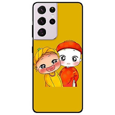 Ốp lưng dành cho Samsung Galaxy S21 Ultra mẫu Quỳnh và Cải