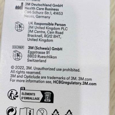 Miếng băng dán mắt 3M Nexcare 1537 (dùng cho trẻ nhỏ hơn 4 tuổi), 50 miếng/hộp ( mẫu mới)