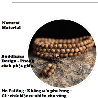 Combo Vòng chuỗi đeo tay đôi Trầm Hương Nam Nữ 108 hạt, kèm hộp đựng lót Nhung, Lụa