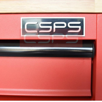 Tủ dụng cụ CSPS 61cm - 04 hộc kéo chân tủ màu đỏ mặt ván gỗ kèm vách lưới