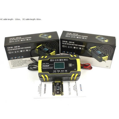 Hàng Nhật - Sạc Ắc Quy Foxsur Thông Minh 12V–24V - 150Ah - Tự Ngắt, Khử Sunfat, Phục Hồi Ắc Quy Siêu Hiệu Quả , đèn ốp trần