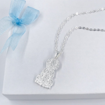 Dây Và Mặt Dây Chuyền bạc 925  hình Phật Bà Quan Thế Âm Bồ Tát DMD162 Bạc Hiểu Minh