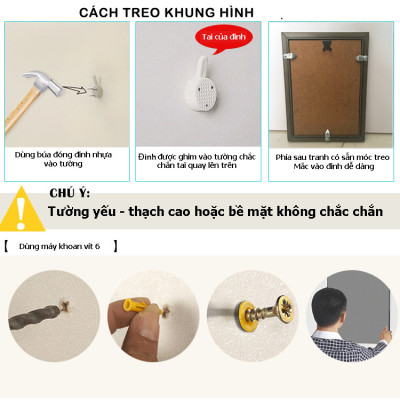 Bộ Khung Treo Tường Trang Trí Salon Cắt Tóc Nam Cực Đẹp Tặng Kèm bộ ảnh như hình mẫu, đinh treo tranh và sơ đồ treo - PGC237