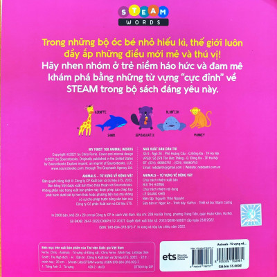 STEAM WORDS: Animals - Từ Vựng Về Động Vật (*** Sách Bản Quyền ***)