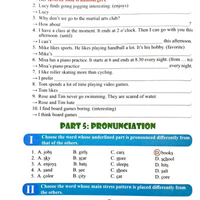 Bài Tập Bổ Trợ Toàn Diện Tiếng Anh 8