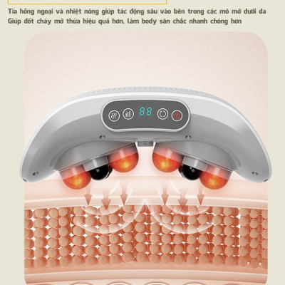 Máy Massage Bụng Cao Cấp Nikio NK-166DC - Công Nghệ Xoa Bóp Kết Hợp Nhiệt Hồng Ngoại, Động Cơ Matxa Kép, 3 Cường Độ Tùy Chỉnh, Pin Sạc Tiện Mang Đi Xa