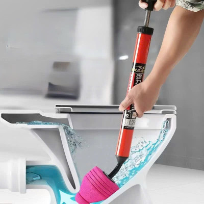 Dụng cụ thông tắc bồn cầu, cống bằng khi nén áp lực siêu mạnh